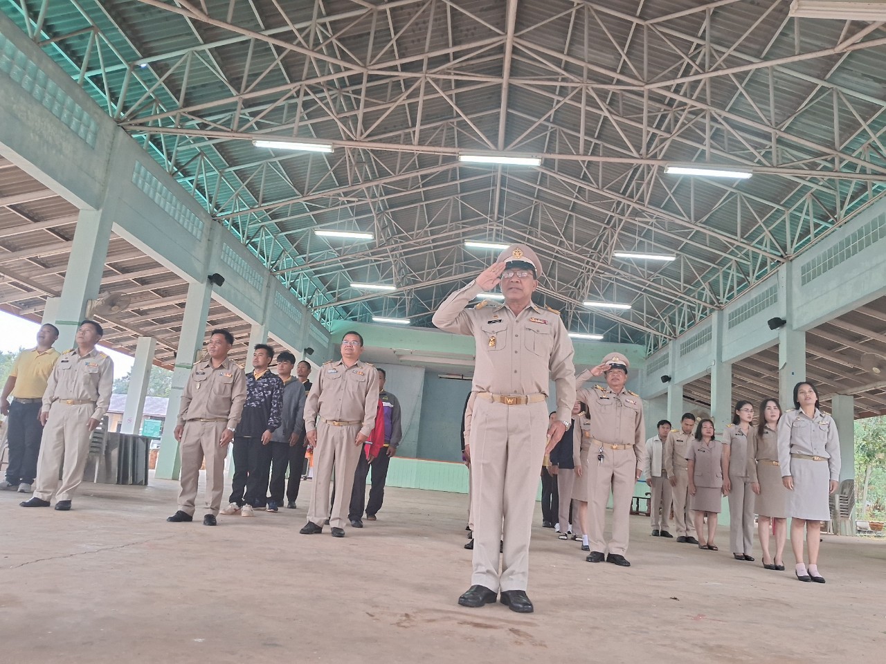 ภาพกิจกรรมเคารพธงชาติและร้องเพลงชาติไทย ในวันจันทร์ ที่ 29 มกราคม พ.ศ. 2567